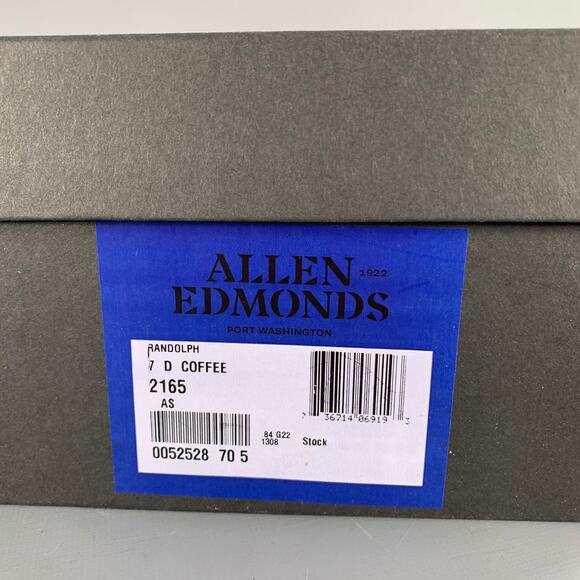 ALLEN EDMONDS Size 7 Randolph Brown Leather Penny Loafers - Picture 10 of 10